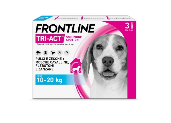 Tri-Act 3 Pipette Antiparassitario Cani E Cuccioli M 10-20kg