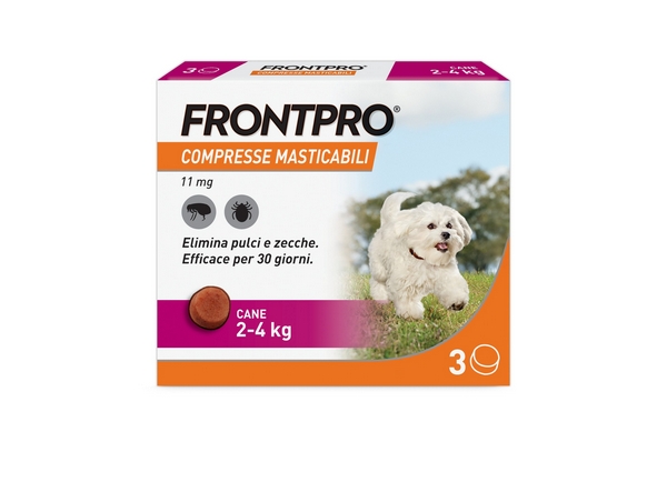 FRONTPRO X3 Compresse Masticabili Antiparassitarie Cani 2-4kg