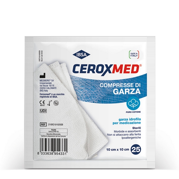 Ceroxmed Compresse Garza 10x10 25 Pezzi