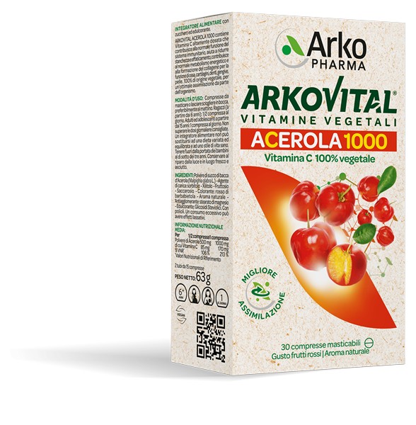 Arkovital Arkopharma Acerola Vitamina C 30 Compresse Masticabili - Immagine 8