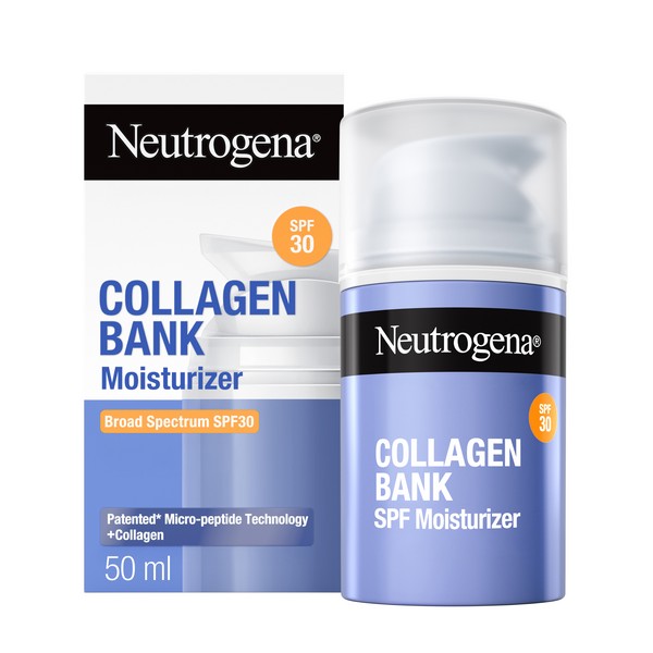 Neutrogena Crema Viso, Collagen Bank Moisturizing Cream Spf30 50Ml (50 Ml, Da Giorno, Spf 30) - Immagine 5
