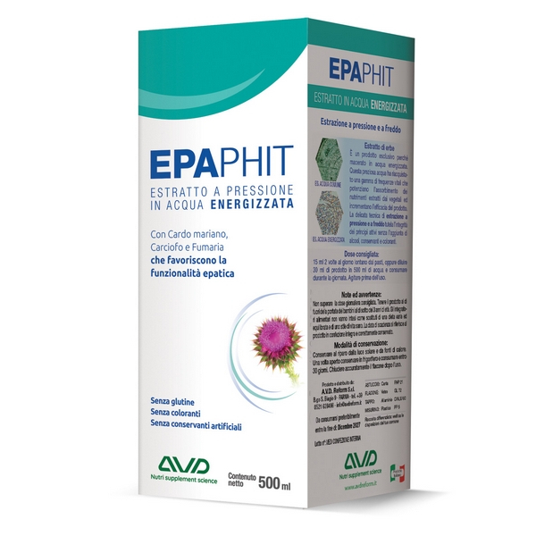 A.V.D. Reform Epaphit 500ml Integratore Alimentare Funzionalità Epatica Senza Glutine