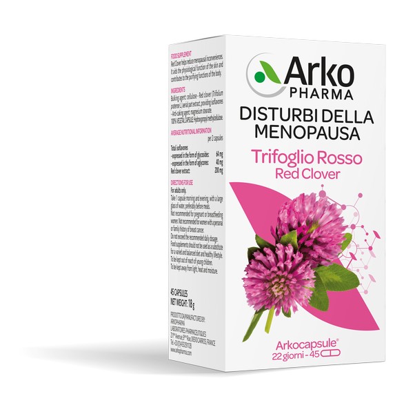 Arkopharma Rosso Arkocapsule Trifoglio Integratore Per Disturbi Menopausa 45 Capsule - Immagine 4