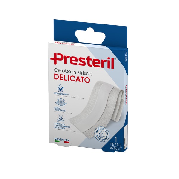 PRESTERIL Cerotto Delicato In Striscia 8x50cm - 1 Pezzo