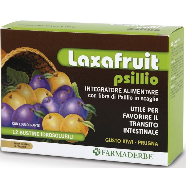 Farmaderbe Laxafruit Psillio 12 Bustine Per Regolarità