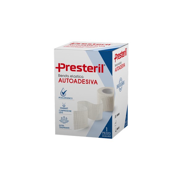 PRESTERIL Benda Elastica Autoadesiva 4 Cm X 4 M Tesi