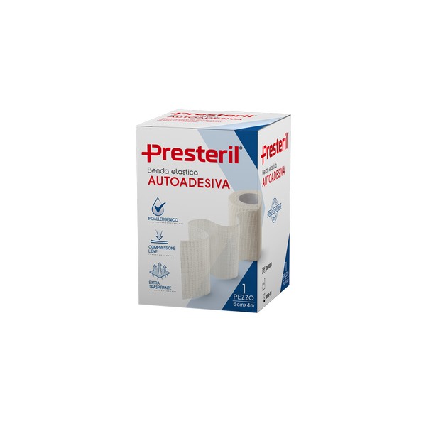 PRESTERIL Benda Elastica Autoadesiva 6 Cm X 4 M Tesi