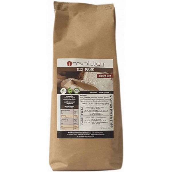 REVOLUTION NEW FOOD Mix Pane, Pizza e dolci Senza glutine 1 kg - Immagine 3