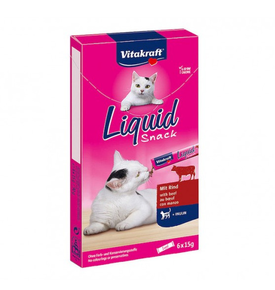 Vitakraft Cat Liquid Snack cremosi per gatti 90 gr Manzo - 1° ORDINE? scegli tra BZR5 - BZR20 + 200 pt fedeltà - Immagine 4
