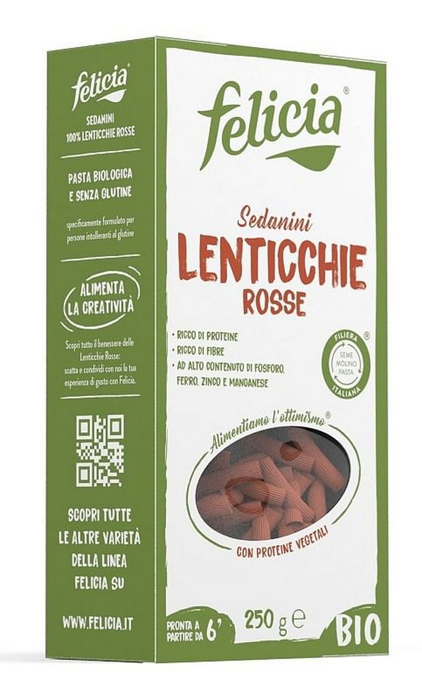 FELICIA SEDANINI PASTA CON FARINA DI LENTICCHIE ROSSE SENZA GLUTINE VEGANA - Immagine 4