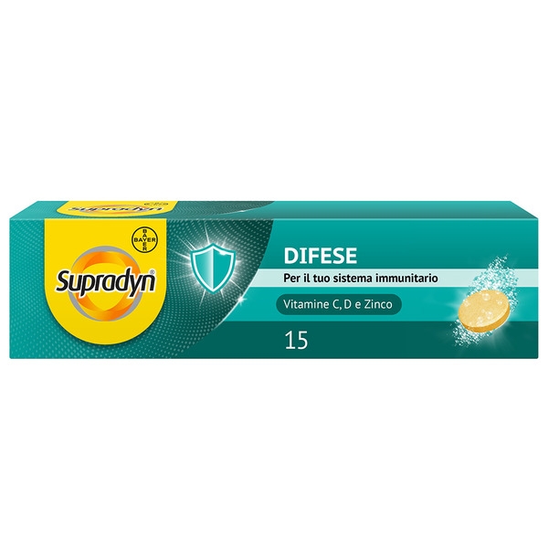 Supradyn Difese Integratore Di Vitamina C D E Zinco 15 Compresse Effervescenti - Immagine 4