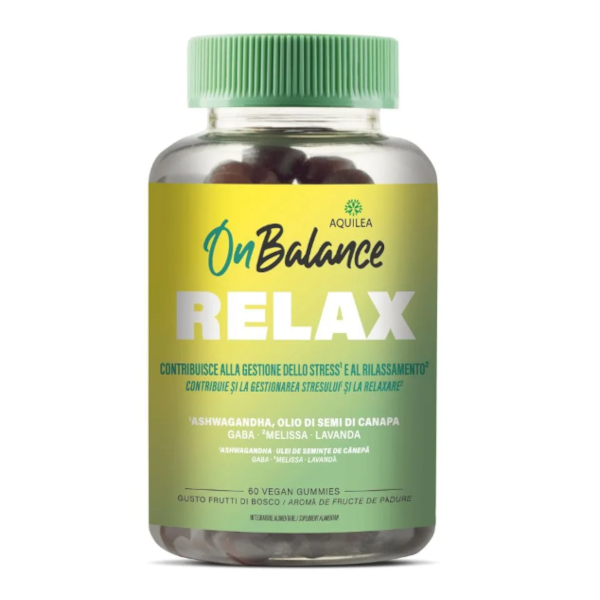 Aquilea Lavanda On Balance Relax Integratore Per Stress Gusto Frutti Di Bosco 60 Gummies - Immagine 4