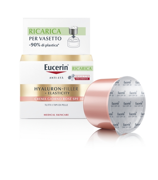 Eucerin Crema Hyaluron-Filler + Elasticity Giorno Rosè Spf30 Ricarica 50Ml - Immagine 3