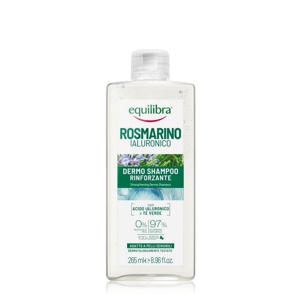 Shampoo Rinforzante Rosmarino Ialuronico Dermo Con Acido Ialuronico E Te Verde 265 ml - Immagine 4