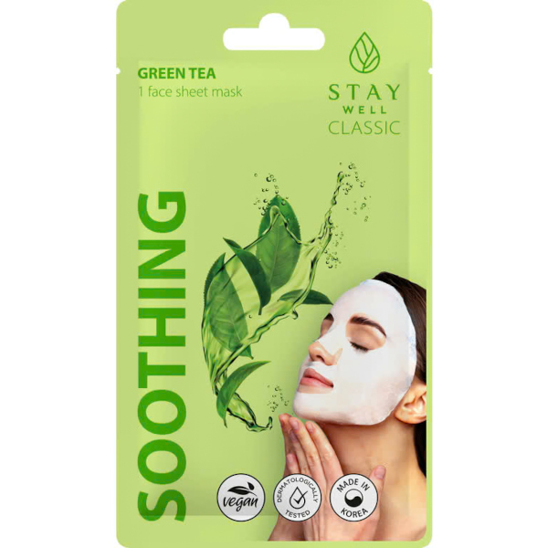 Stay Well Classic Sheet Mask Green Tea Soothing