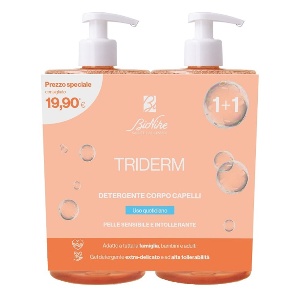 Bionike - Triderm Bipack Detergente Corpo Capelli 750 Ml - Immagine 5