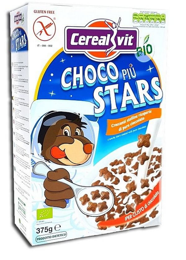 Cereal Cerealvit Dietolinea Bio Choco Stelline Cereali Senza Glutine Per Colazione 375 G - Immagine 6
