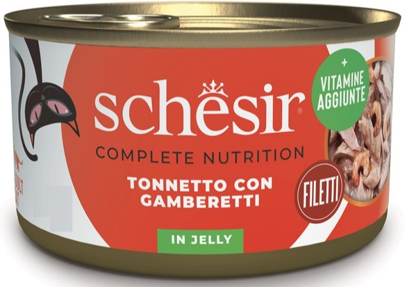 Whitebridge Pet Brands Srl Schesir Cat Tonnetto Con Gamberetti 140 G - Immagine 3