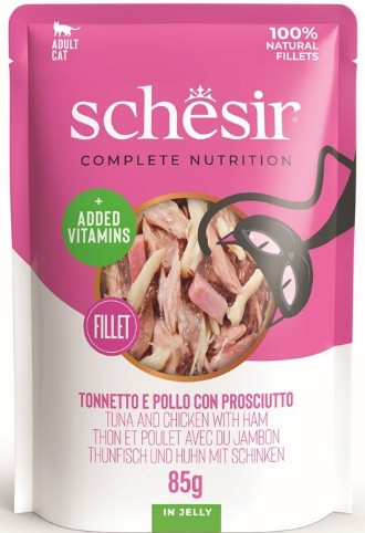 SCHESIR BUSTINA TONNETTO E POLLO CON PROSCIUTTO IN JELLY 85 GR - Immagine 2