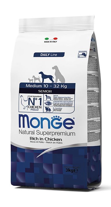 Monge Natural Medium Senior Con Pollo - 12 Kg, Singola - Immagine 5