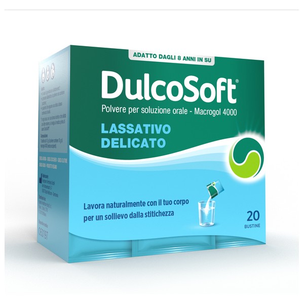 Dulcosoft Polvere Per Soluzione Orale, Lassativo, Macrogol Stitichezza 20 Pz Bustina - Immagine 7