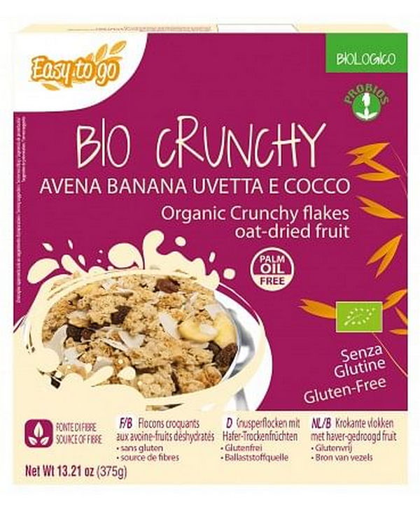 Probios Cereali Crunchy Avena Banana Uvetta E Cocco Senza Glutine - 375 G - Immagine 4