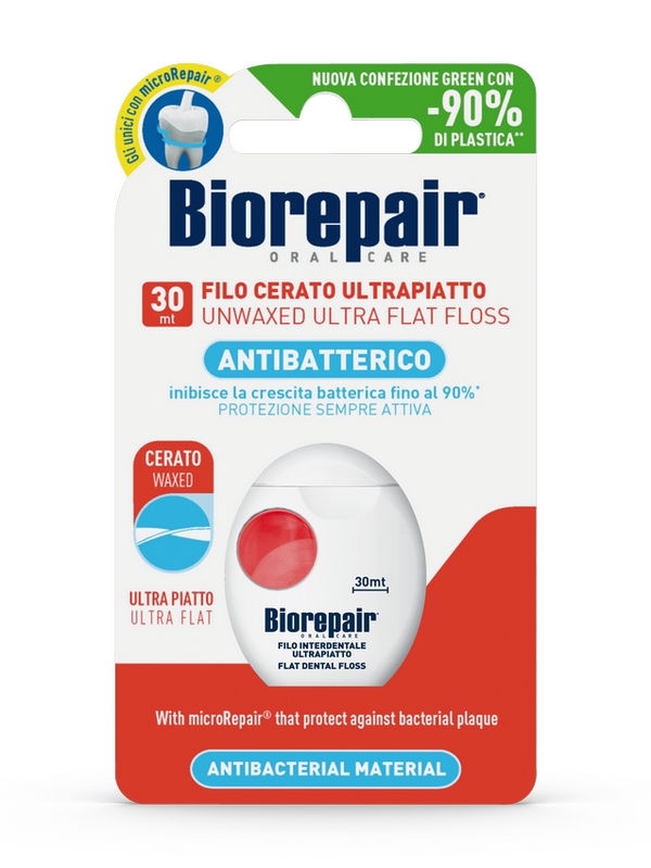 Biorepair Oral Care Antibatterico Filo Non Cerato Ultrapiatto Denti Sensibili 25+5 Metri - Immagine 4