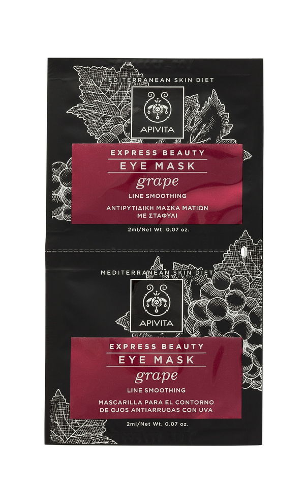 Apivita Express Beauty Grape Maschera Occhi All'uva Liftante Per Contorno Occhi, Borse 2 Pc Viso - Immagine 3