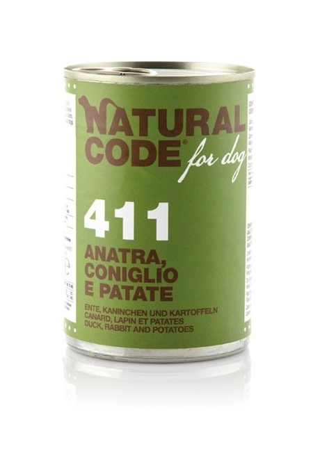 Natural Code Dog Adult 400gr Anatra, Coniglio e Patate - confezione da 6 pezzi - Cibo umido per cani - 1° ORDINE? scegli tra BZR5 - BZR20 + 200 pt fedeltà - Immagine 4