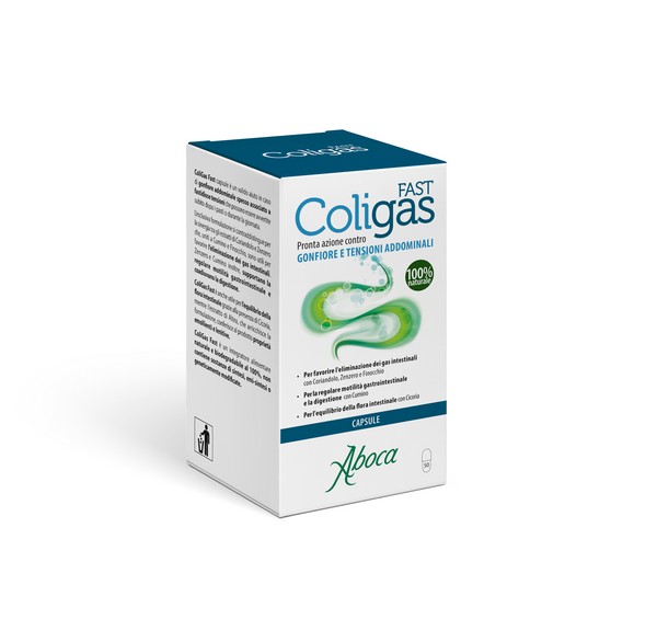 Aboca Coligas Fast Integratore Per Gonfiore Addominale 50 Capsule - Immagine 6