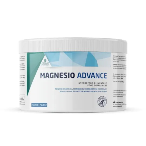 Magnesio Advance Integratore Polvere Orale per Stanchezza e Funzione Muscolare 300g - Promopharma - Immagine 3