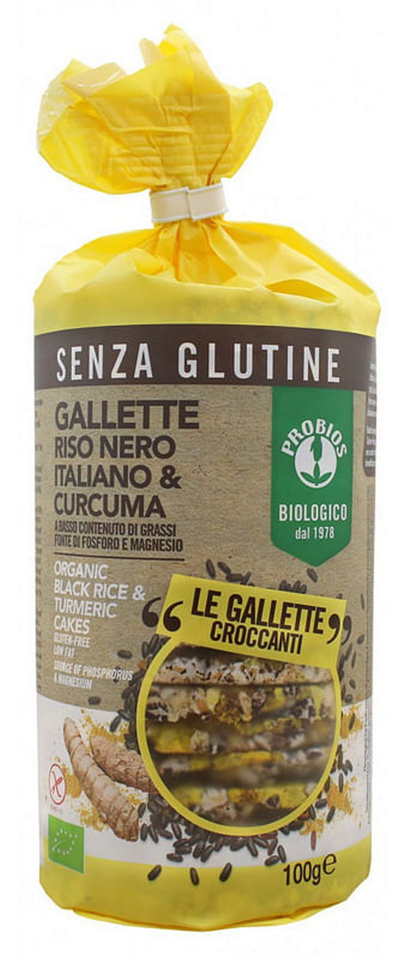 Probios Gallette Riso Nero/Curcuma 100 G - Immagine 3