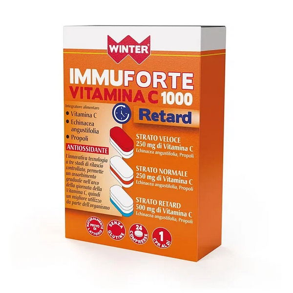 Winter Immunoforte Vitamina C 1000 Retard Integratore Energizzante 24 Compresse - Immagine 4