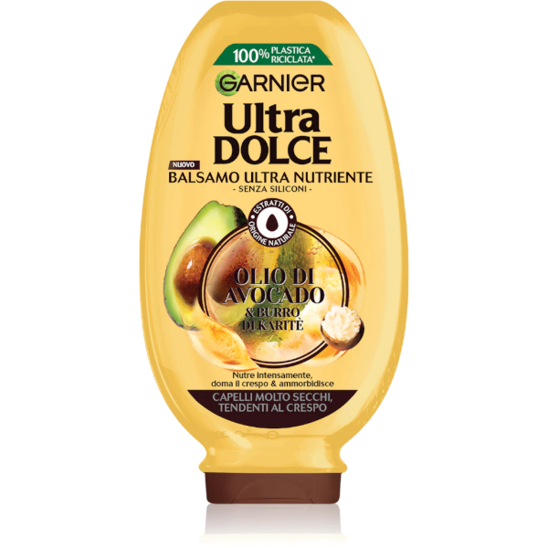 Garnier Ultra Dolce Balsamo Ultra Nutriente Olio Di Avocado E Burro Di Karité 200 Ml - Immagine 4