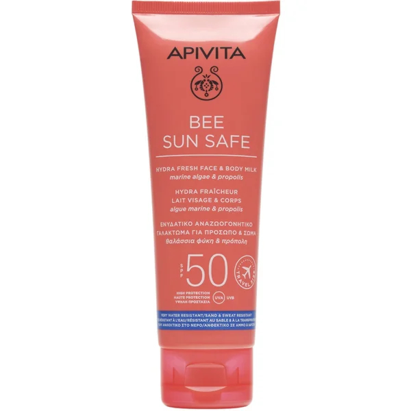 Apivita Travel Size Bee Sun Safe Hydra Fresh & Body Milk Spf50