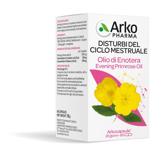 Arkopharma Arkocapsule Olio Di Enotera Integratore Per La Pelle 60 Capsule - Immagine 3