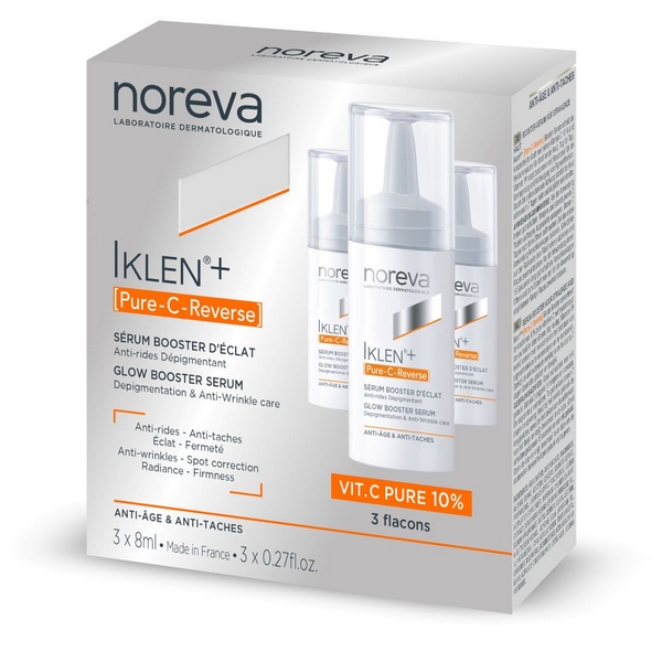 Noreva Iklen+ [Pure-C-Reverse] Siero Illuminante, Confezione Da 3 (8 Ml Ciascuno) - Immagine 3