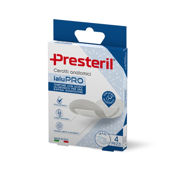 PRESTERIL 4 Cerotti Post Operatori IaluPRO Mani 5x7,5 Cm