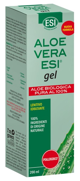 ESI Aloe Vera Gel - Gel Puro Al 100% Idratante E Nutriente Per La Pelle, 200ml
