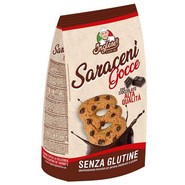 Inglese Gluten Free Grano Inglese Gocce Saraceni Con Cioccolato Biscotti Senza Glutine 300G - Immagine 3