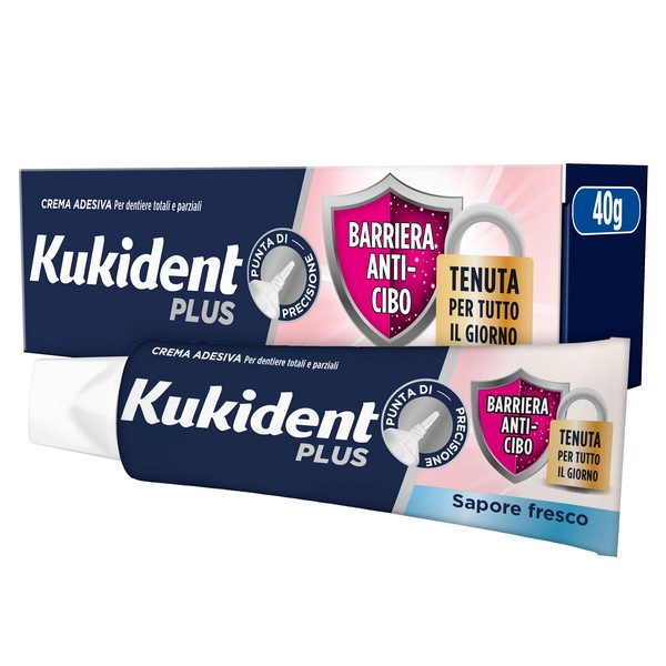 Kukident Crema Plus Doppia Protezione Adesiva Per Dentiera 40Gr - Immagine 8