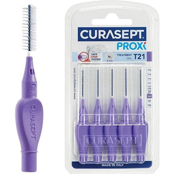 Curasept Proxi Treatment T21 Viola/Purple - 6 Scovolini Interdentali - Immagine 3