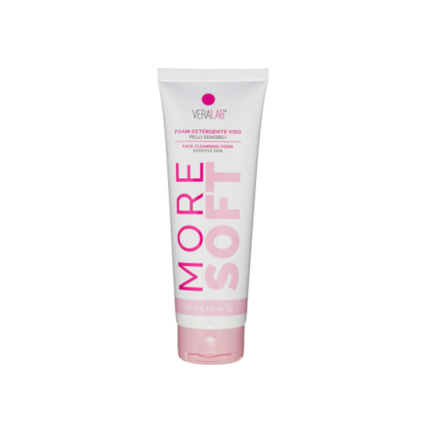Veralab Bianca/Lilla/Crema More Soft Foam Detergente Viso Pelli Sensibili Travel Size 150 Ml - Immagine 3