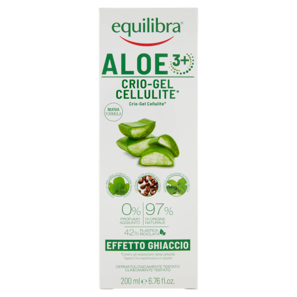 Equilibra Aloe Crio-Gel Cellulite Effetto Ghiaccio Trattamento Anti-Cellulite 200 Ml - Immagine 7