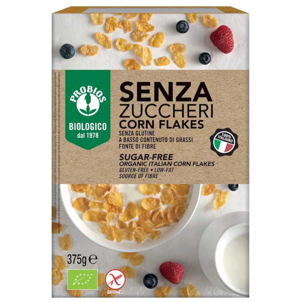 Probios Corn Flakes Senza Zucchero Gluten Free 375g