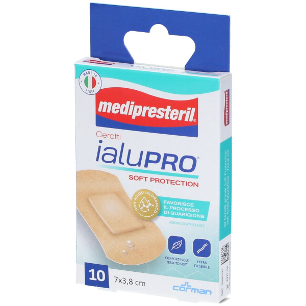 PRESTERIL Cerotti IaluPRO Grandi 7x3,8 Cm - 10 Pezzi
