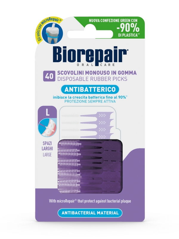 Biorepair Soft Pick Large Scovolini In Gomma 40 Pezzi