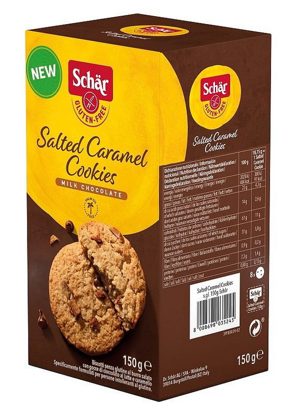 Dr.schar Schar® Salted Caramel Cookies 150 G Biscotti - Immagine 6