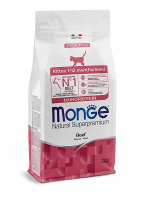 Monge Natural Superpremium Kitten Monoprotein Manzo 1,5 kg - Cibo monoproteico gatto - 1° ORDINE? scegli tra BZR5 - BZR20 + 200 pt fedeltà - Immagine 4