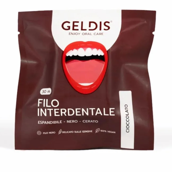 Geldis Nero Doctor Filo Interdentale Cerato Al Cioccolato 30 M - Immagine 4
